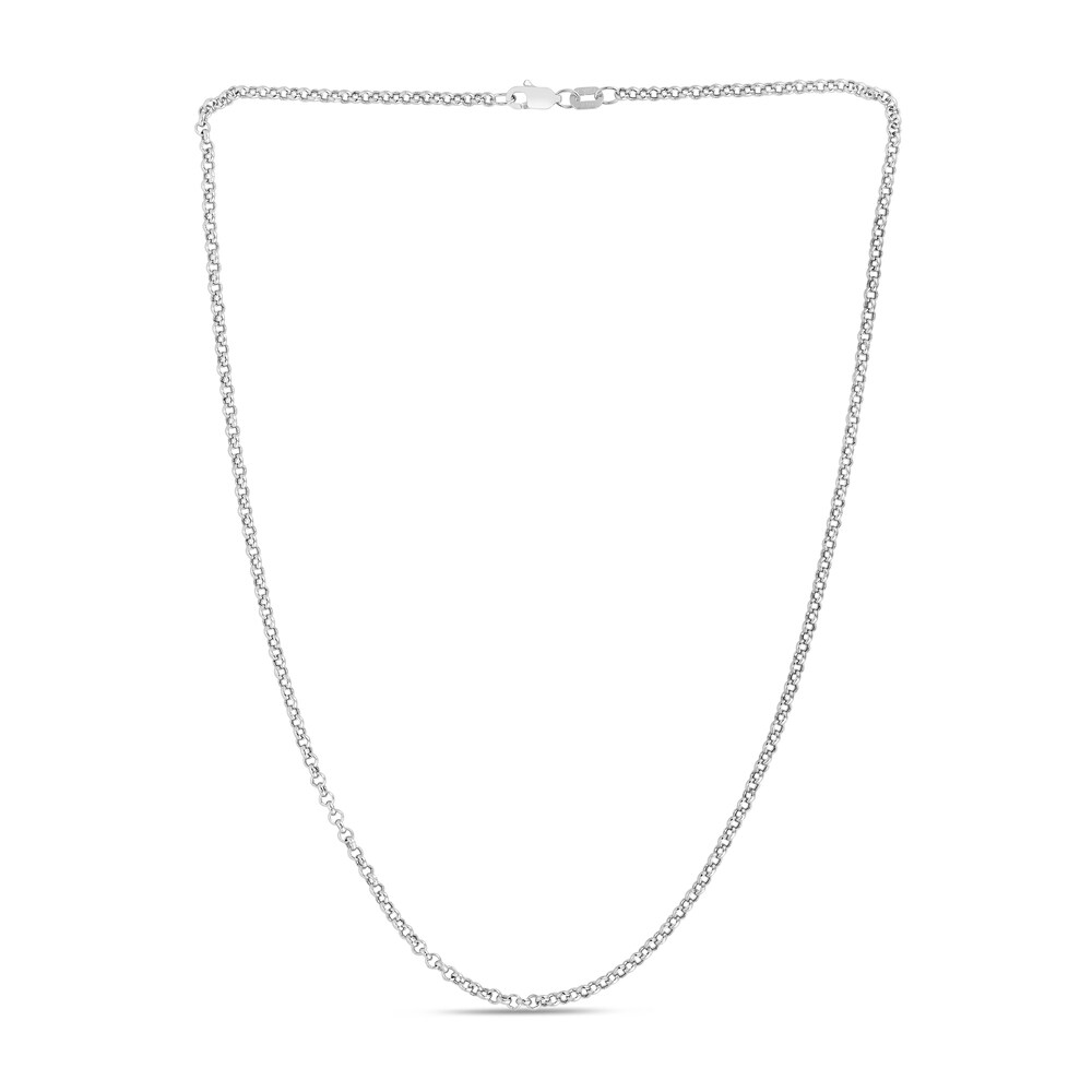 Rolo Chain Necklace 14K White Gold 16\" 6IiuLMPi Rolo Chain Necklace 14K White Gold 16\" 6IiuLMPi