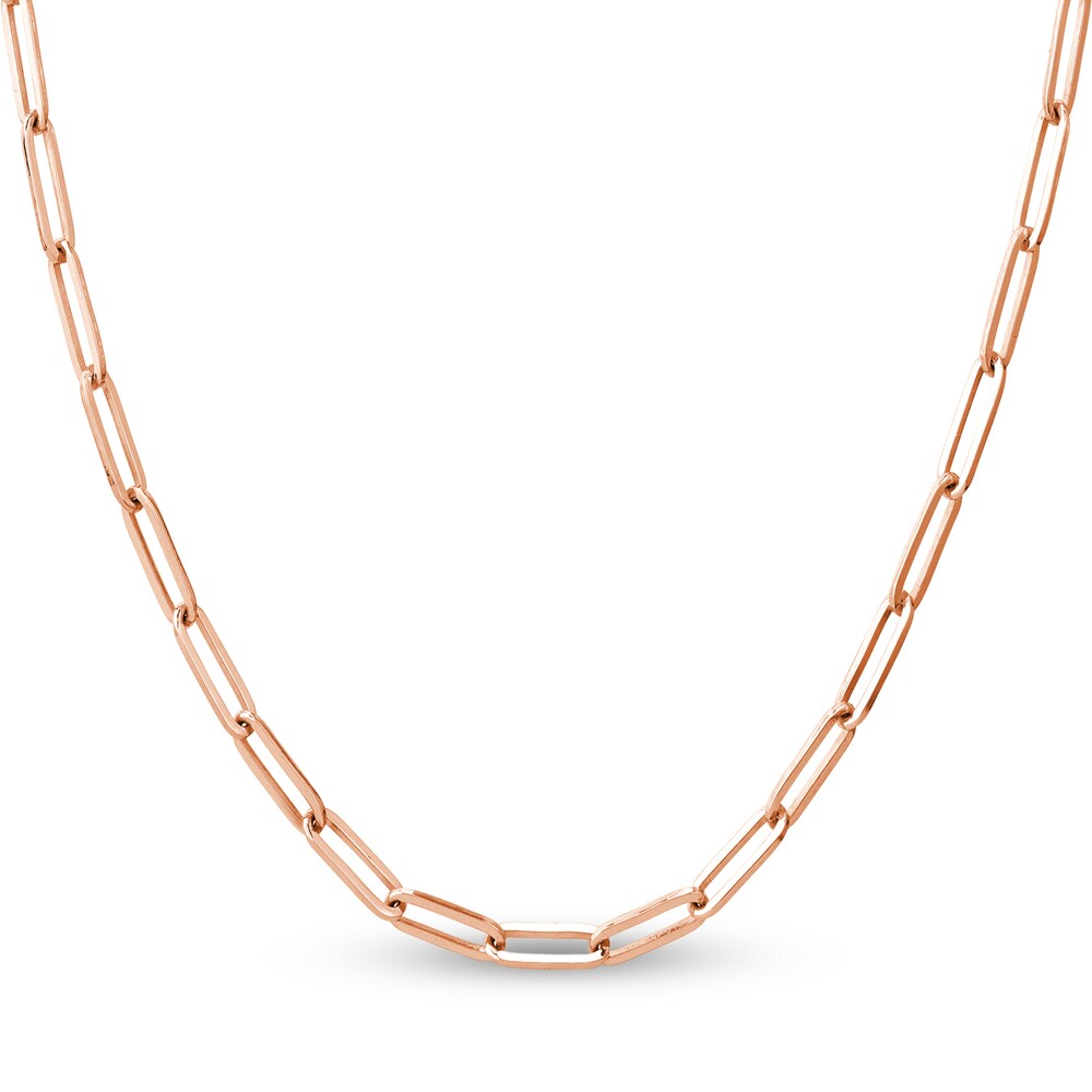 Paper Clip Chain Necklace 14K Rose Gold 16" 6K7Wuic2 Paper Clip Chain Necklace 14K Rose Gold 16" 6K7Wuic2