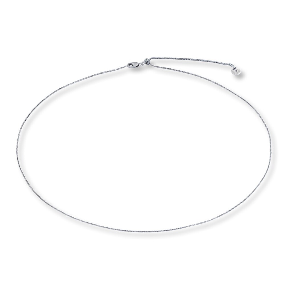 Adjustable Wheat Chain 14K White Gold 16\"-20\" Length 6UuAeb8B Adjustable Wheat Chain 14K White Gold 16\"-20\" Length 6UuAeb8B