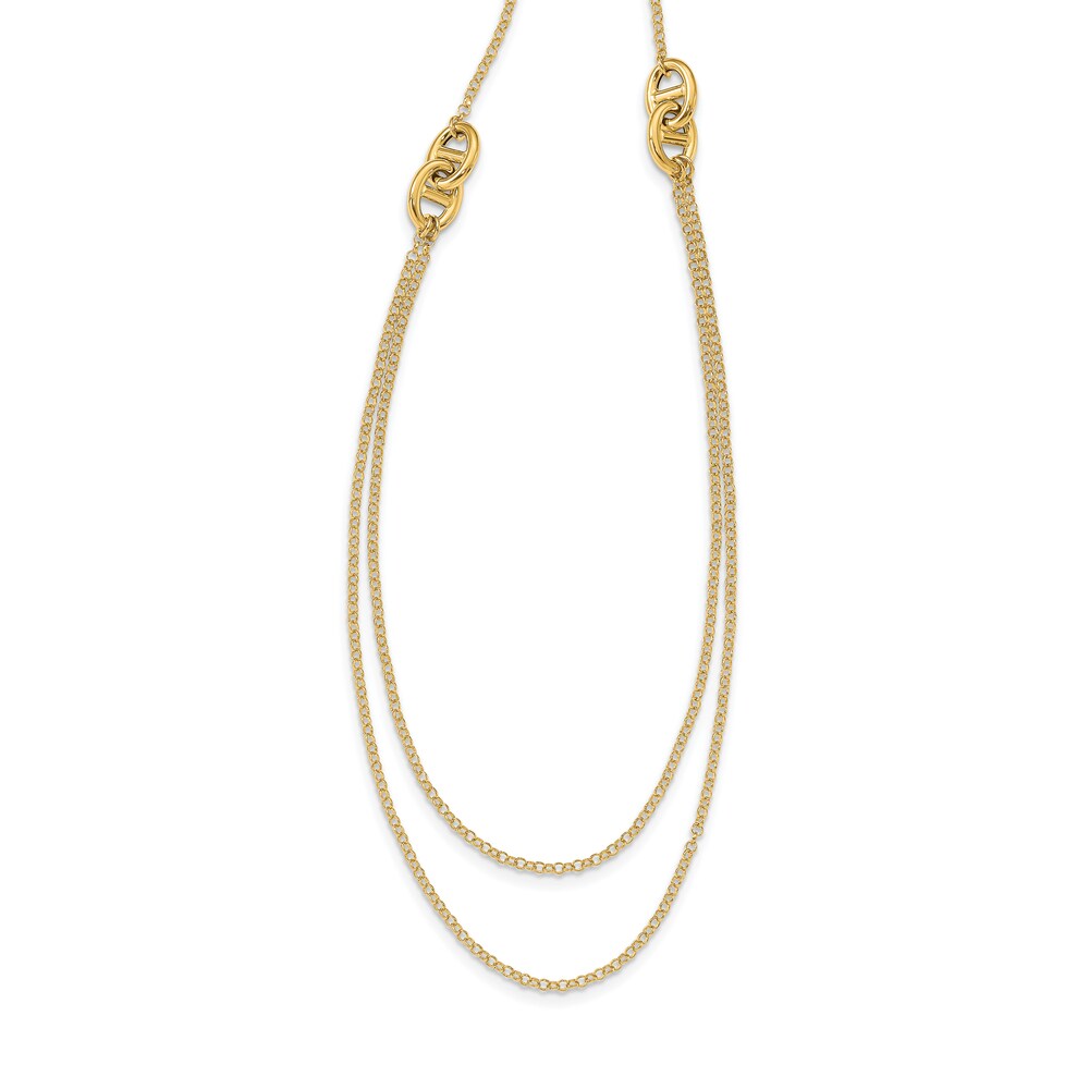 Double-Strand Fancy Chain Necklace 14K Yellow Gold 23.5" 71WyUEHx Double-Strand Fancy Chain Necklace 14K Yellow Gold 23.5" 71WyUEHx