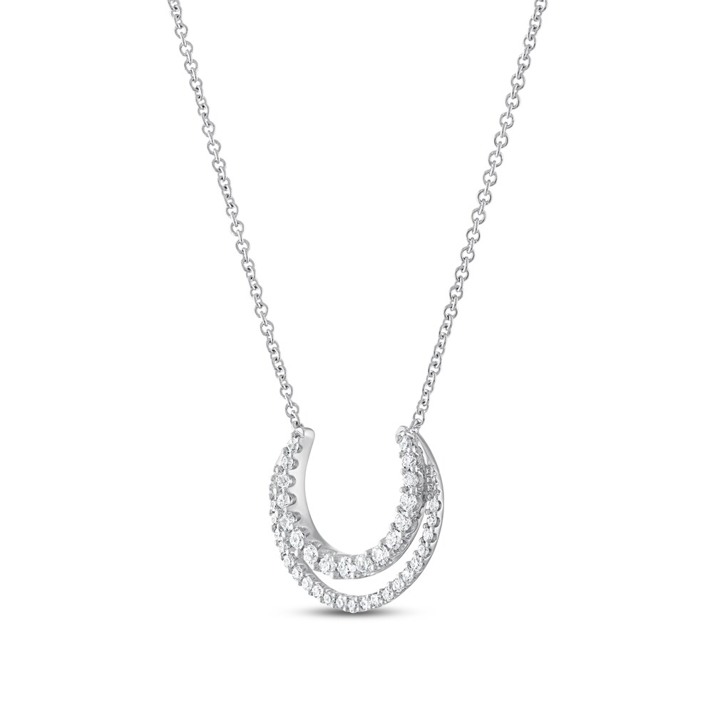 Diamond Necklace 1/4 ct tw Round 10K White Gold 7AlDyhJe Diamond Necklace 1/4 ct tw Round 10K White Gold 7AlDyhJe