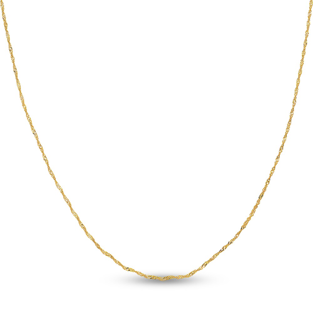 Singapore Chain Necklace 14K Yellow Gold 24" 7HgxtKR6 Singapore Chain Necklace 14K Yellow Gold 24" 7HgxtKR6