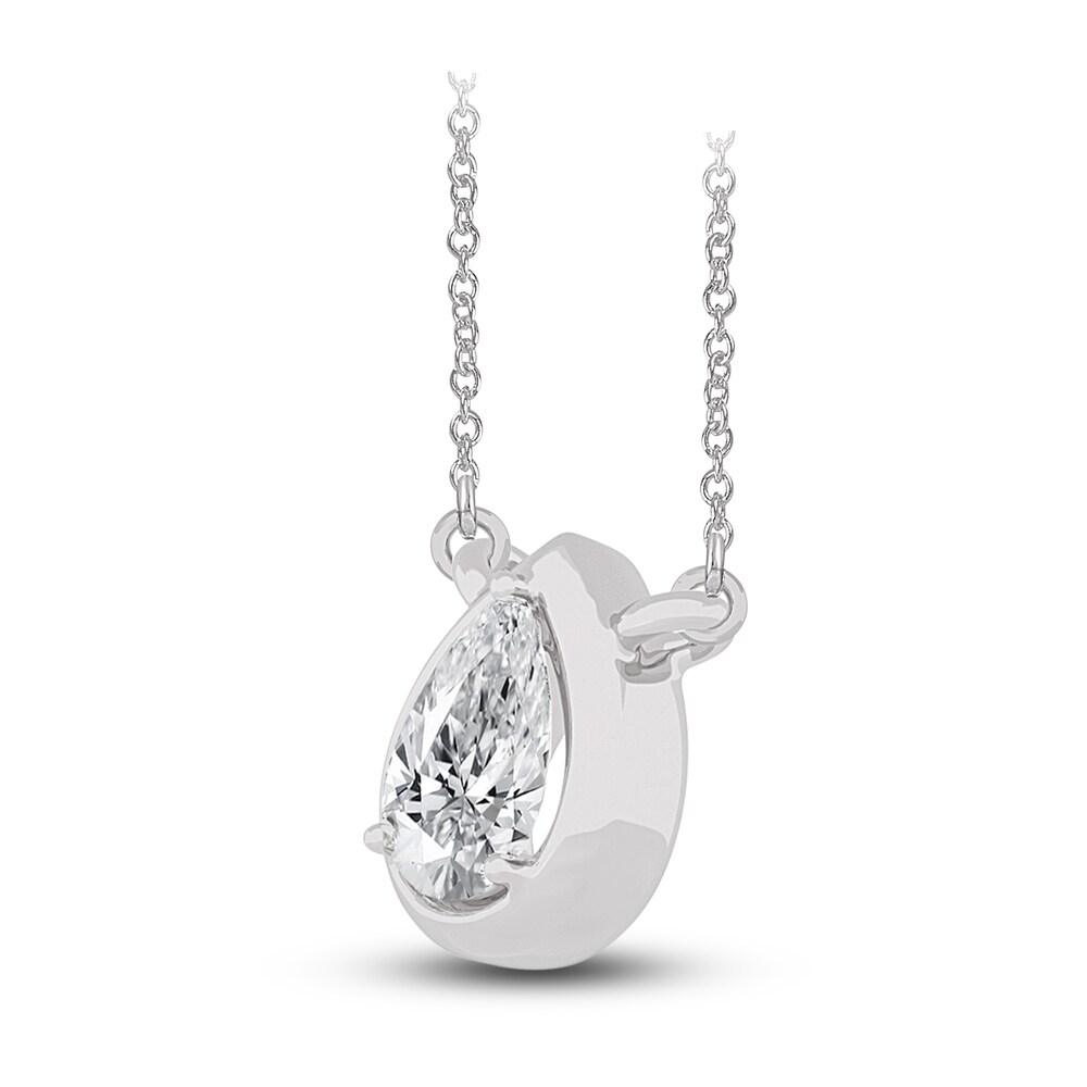 Diamond Pendant Necklace 3/8 ct tw Pear 14K White Gold 18\" (I1,I) 7NeK1QuZ Diamond Pendant Necklace 3/8 ct tw Pear 14K White Gold 18\" (I1,I) 7NeK1QuZ