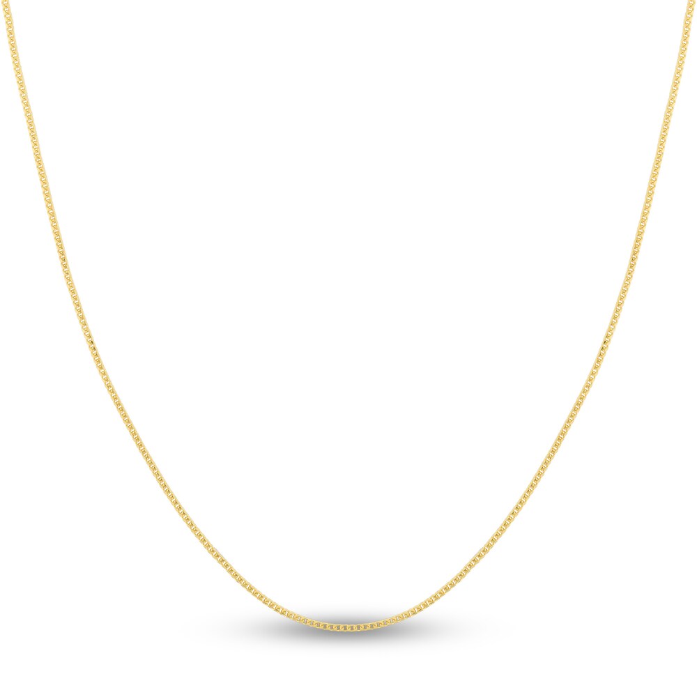 Round Franco Chain Necklace 14K Yellow Gold 18" 7bTTt0MP