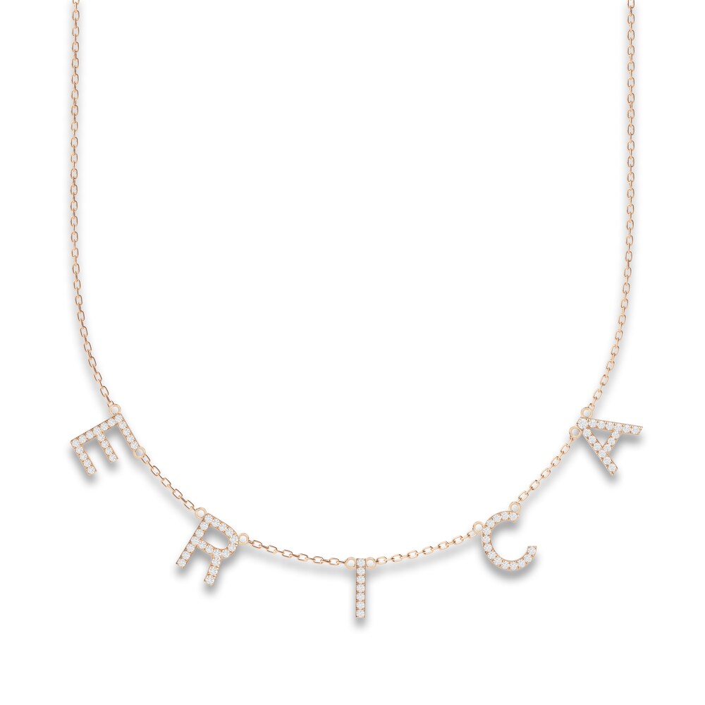 Juliette Maison Diamond Station Name Necklace 3/4 ct tw Round 10K Rose Gold 7cBHYRJ9 Juliette Maison Diamond Station Name Necklace 3/4 ct tw Round 10K Rose Gold 7cBHYRJ9