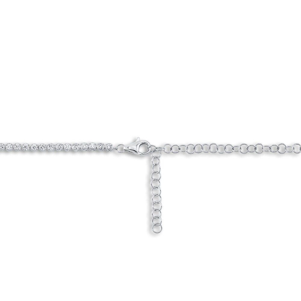 Shy Creation Diamond Tennis Necklace 6-1/2 ct tw Round 14K White Gold 18\" SC55022934V2 7ppfIW5L Shy Creation Diamond Tennis Necklace 6-1/2 ct tw Round 14K White Gold 18\" SC55022934V2 7ppfIW5L