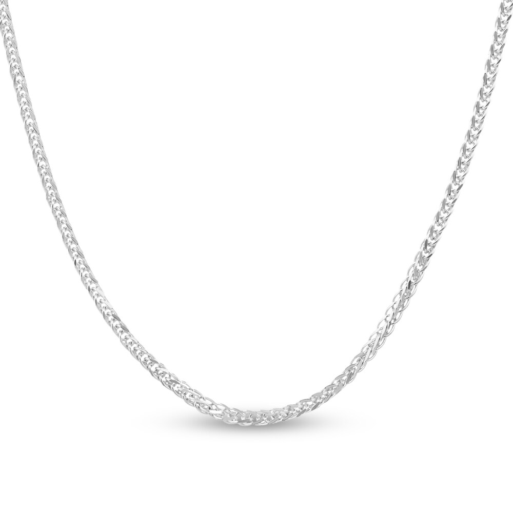 Square Wheat Chain Necklace 14K White Gold 18" 8DhC6YjE Square Wheat Chain Necklace 14K White Gold 18" 8DhC6YjE