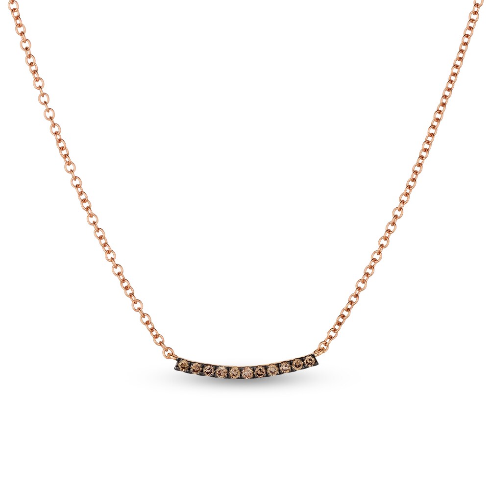 Le Vian Chocolate Diamond Necklace 1/5 ct tw Round 14K Strawberry Gold 8ZJhzj9y Le Vian Chocolate Diamond Necklace 1/5 ct tw Round 14K Strawberry Gold 8ZJhzj9y