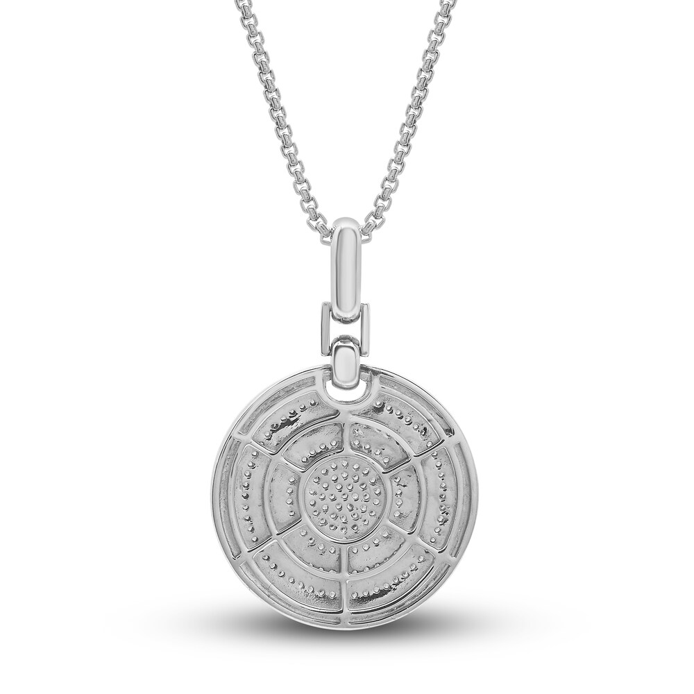 Men\'s Diamond Medallion Pendant Necklace 1/2 ct tw Round Sterling Silver 22\" 8bsK1fSZ Men\'s Diamond Medallion Pendant Necklace 1/2 ct tw Round Sterling Silver 22\" 8bsK1fSZ