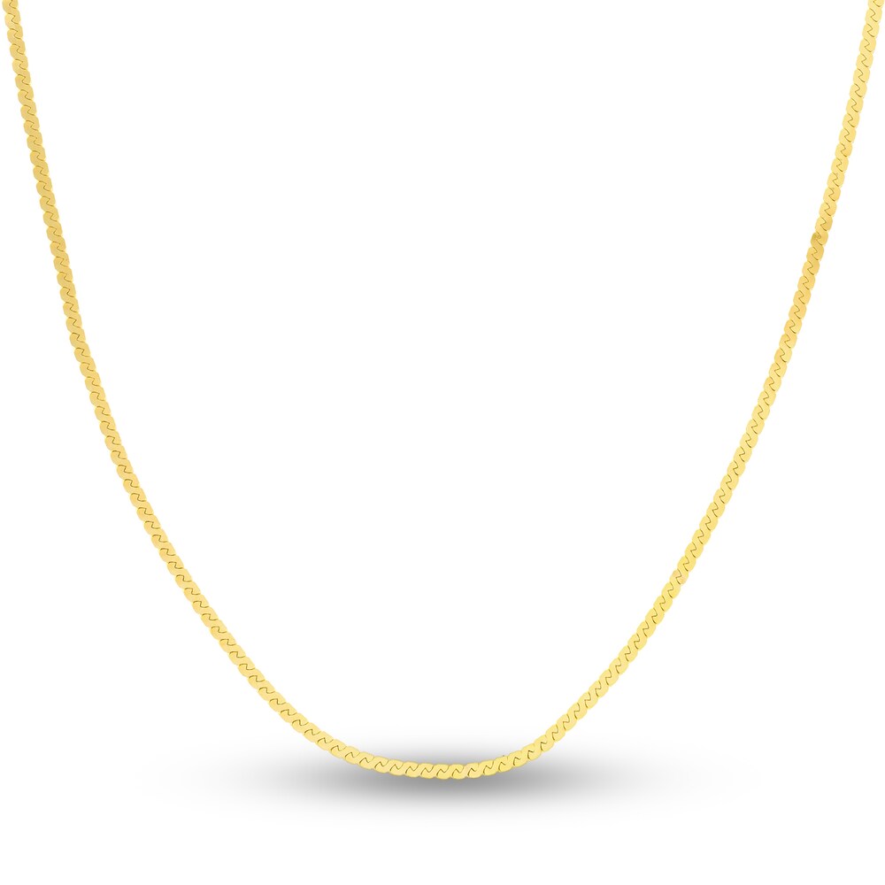 Serpentine Chain Necklace 14K Yellow Gold 16" 8kucZtT8 Serpentine Chain Necklace 14K Yellow Gold 16" 8kucZtT8