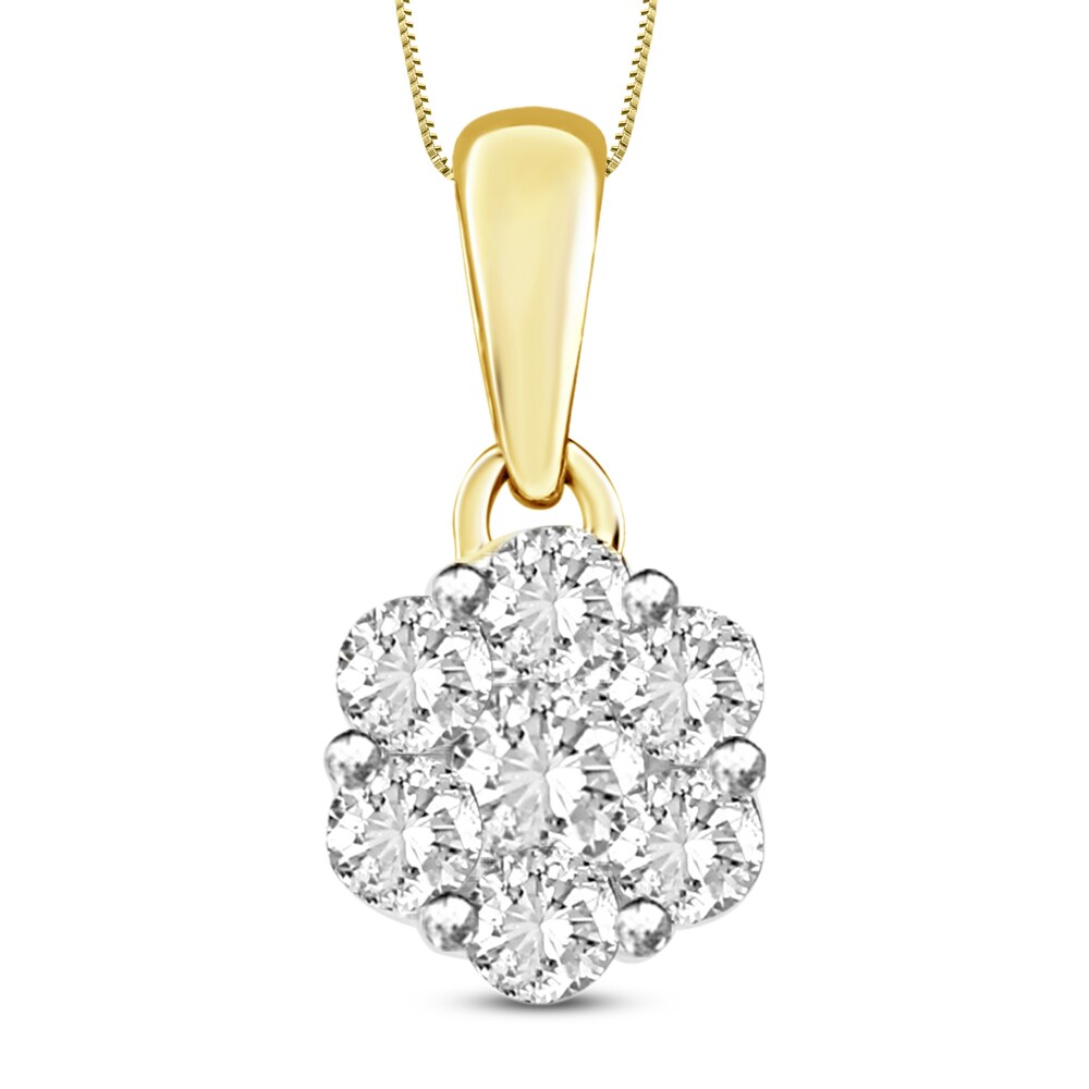 Diamond Necklace 1/2 ct tw Round 14K Yellow Gold 8nV85nLw Diamond Necklace 1/2 ct tw Round 14K Yellow Gold 8nV85nLw
