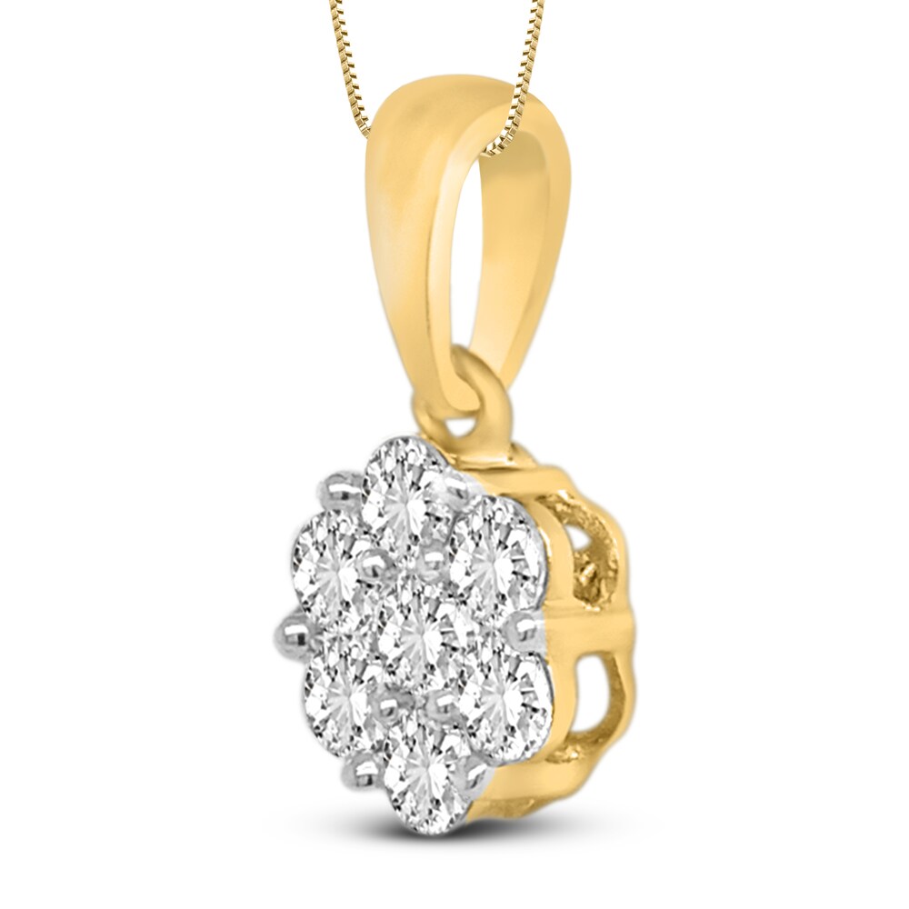 Diamond Necklace 1/2 ct tw Round 14K Yellow Gold 8nV85nLw Diamond Necklace 1/2 ct tw Round 14K Yellow Gold 8nV85nLw