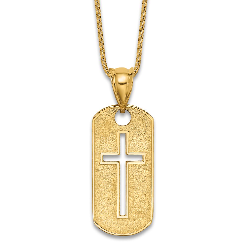 Cross Pendant Necklace 14K Yellow Gold 18" 8qJ2jwKg Cross Pendant Necklace 14K Yellow Gold 18" 8qJ2jwKg