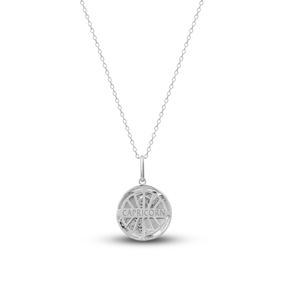 Diamond Capricorn Zodiac Pendant Necklace 1/10 ct tw Round 14K White Gold 95CykL8N Diamond Capricorn Zodiac Pendant Necklace 1/10 ct tw Round 14K White Gold 95CykL8N