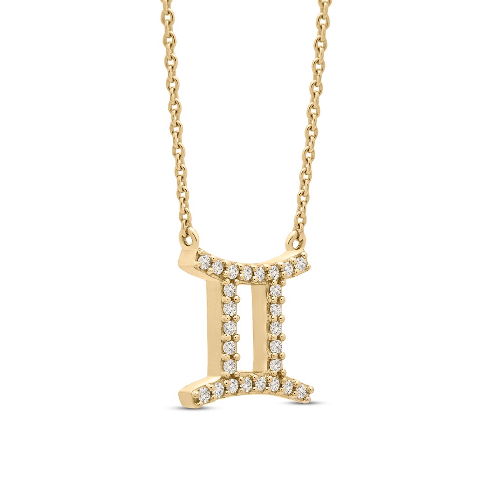 Diamond Gemini Necklace 1/10 ct tw 10K Yellow Gold 95DZ2fWu Diamond Gemini Necklace 1/10 ct tw 10K Yellow Gold 95DZ2fWu
