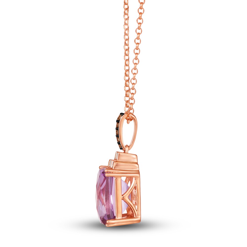 Le Vian Natural Amethyst Necklace 1/6 ct tw Diamonds 14K Strawberry Gold 95chznyo Le Vian Natural Amethyst Necklace 1/6 ct tw Diamonds 14K Strawberry Gold 95chznyo