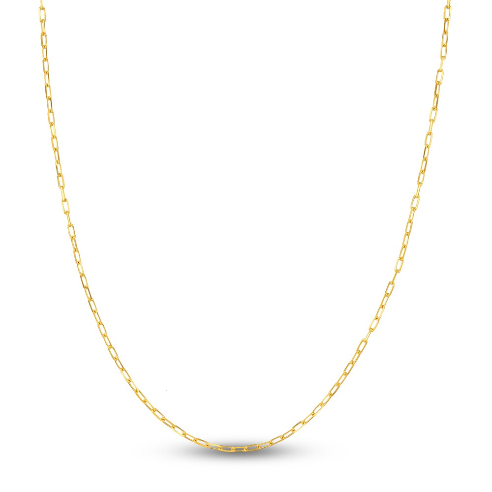 Paper Clip Chain Necklace 18K Yellow Gold 24" 1.95mm 9AZPz6dN Paper Clip Chain Necklace 18K Yellow Gold 24" 1.95mm 9AZPz6dN