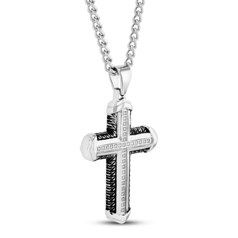 Diamond Cross Pendant Stainless Steel 9gw8QgHH Diamond Cross Pendant Stainless Steel 9gw8QgHH