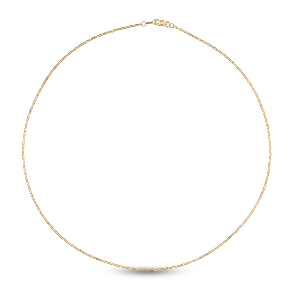 Paperclip Necklace 14K Yellow Gold 24\" 1.3MM 9oWMKxui