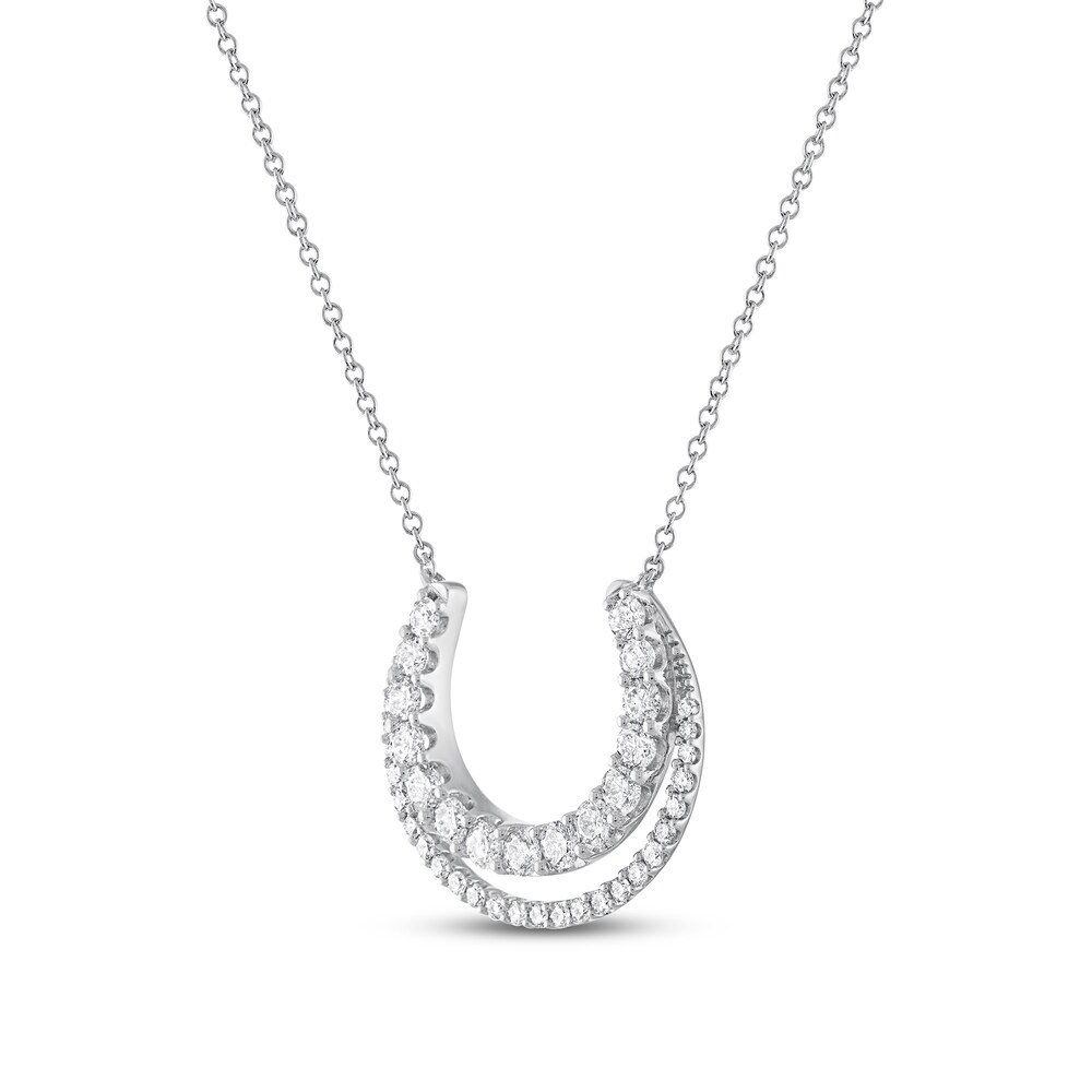 Diamond Necklace 1 ct tw Round 14K White Gold 9v8OYt5E Diamond Necklace 1 ct tw Round 14K White Gold 9v8OYt5E