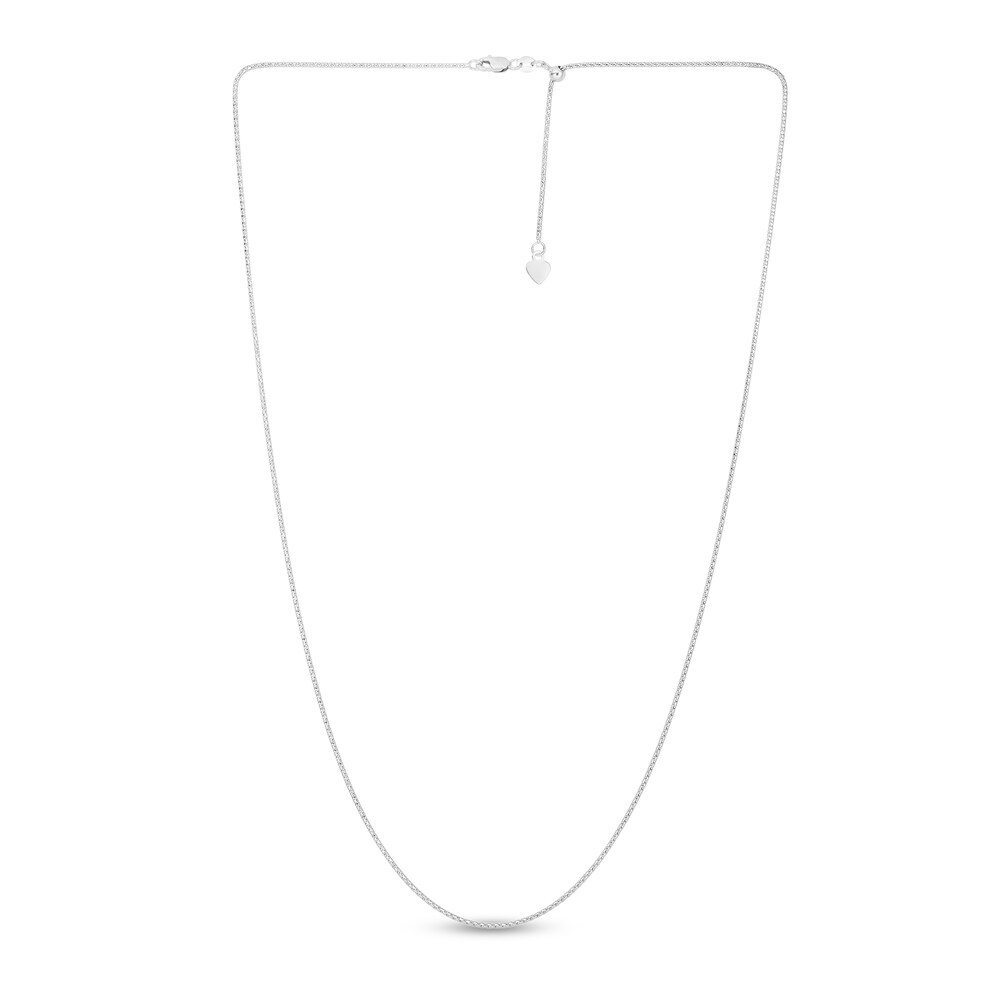 Popcorn Chain Necklace 14K White Gold 22\" Adjustable 9y12u9N5 Popcorn Chain Necklace 14K White Gold 22\" Adjustable 9y12u9N5