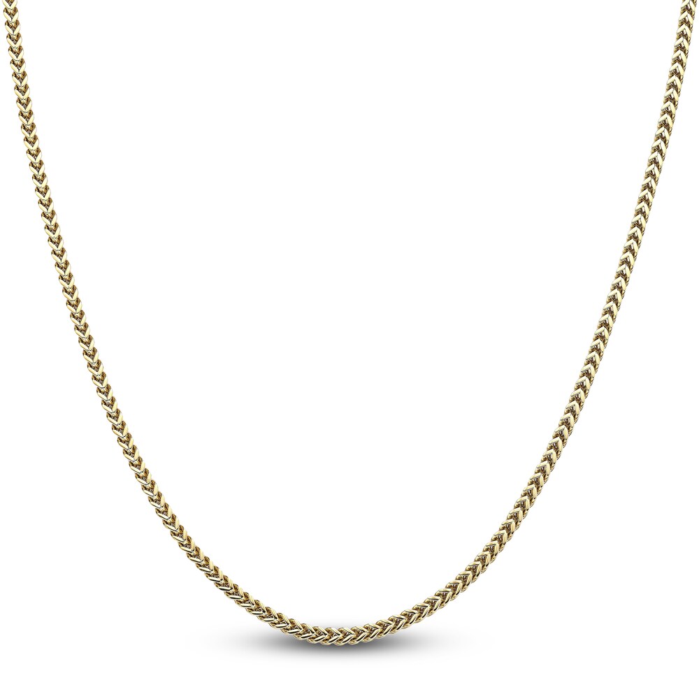 Men's Foxtail Chain Gold Ion-Plated Stainless Steel 2.5mm 30" AHzmIduW