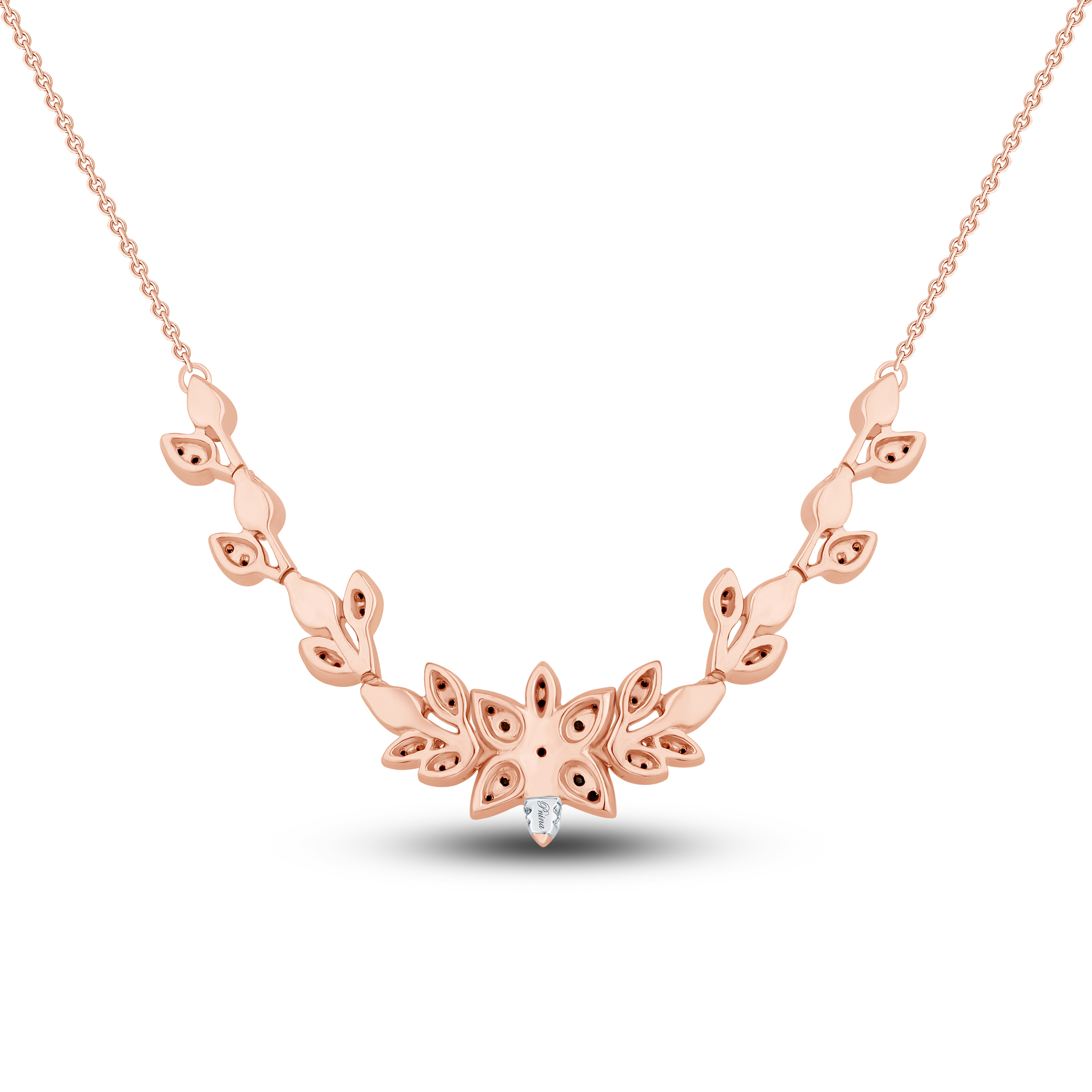 Pnina Tornai Black Diamond Necklace 5/8 ct tw Pear/Round 14K Rose Gold 17\" AUaza5lv Pnina Tornai Black Diamond Necklace 5/8 ct tw Pear/Round 14K Rose Gold 17\" AUaza5lv