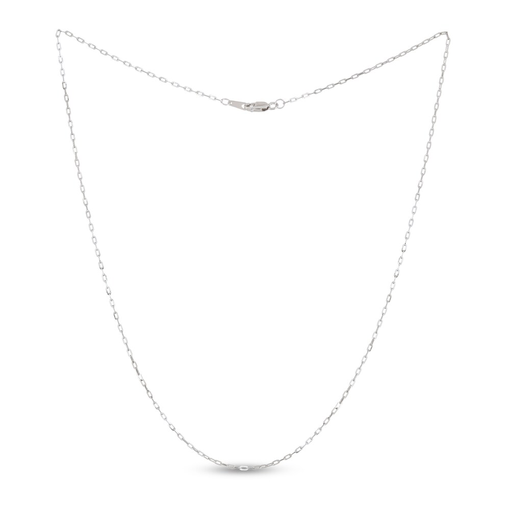 Paperclip Necklace 14K White Gold 18" 1.3MM AoygbW97 Paperclip Necklace 14K White Gold 18" 1.3MM AoygbW97