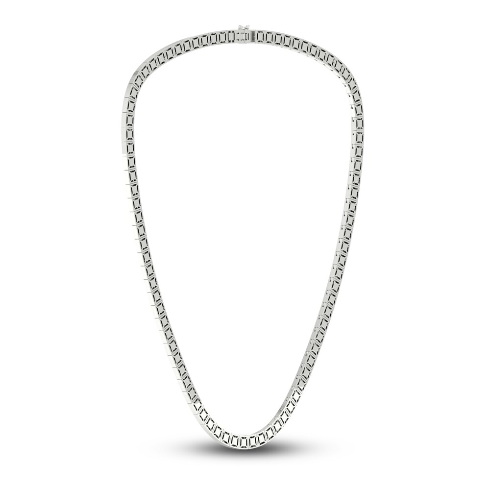 Men\'s Lab-Created Diamond Chain Necklace 7 ct tw Round 14K White Gold B3gGXUrQ Men\'s Lab-Created Diamond Chain Necklace 7 ct tw Round 14K White Gold B3gGXUrQ