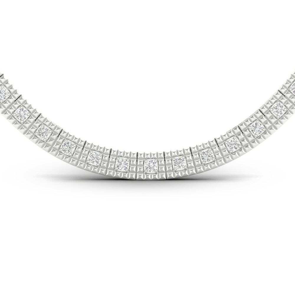 Men\'s Lab-Created Diamond Chain Necklace 7 ct tw Round 14K White Gold B3gGXUrQ Men\'s Lab-Created Diamond Chain Necklace 7 ct tw Round 14K White Gold B3gGXUrQ