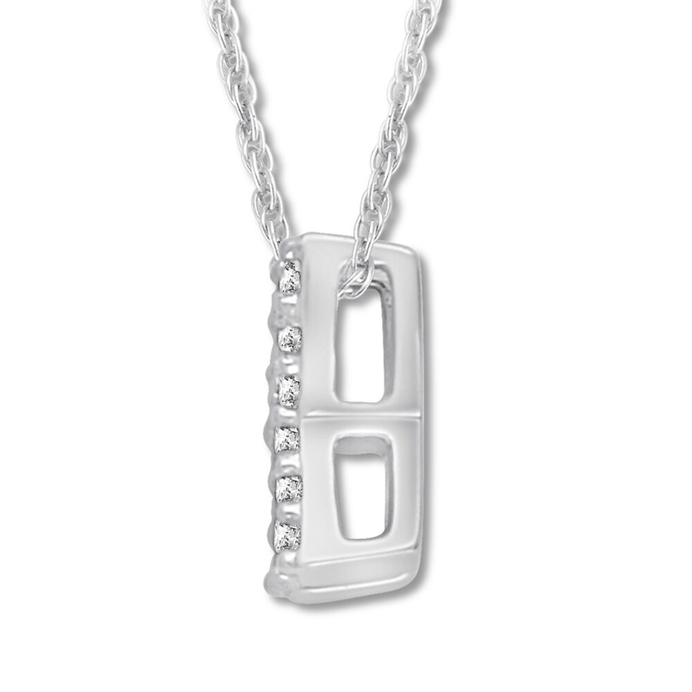Diamond Initial K Necklace 1/20 ct tw Round-cut 10K White Gold C6MfPOrM Diamond Initial K Necklace 1/20 ct tw Round-cut 10K White Gold C6MfPOrM