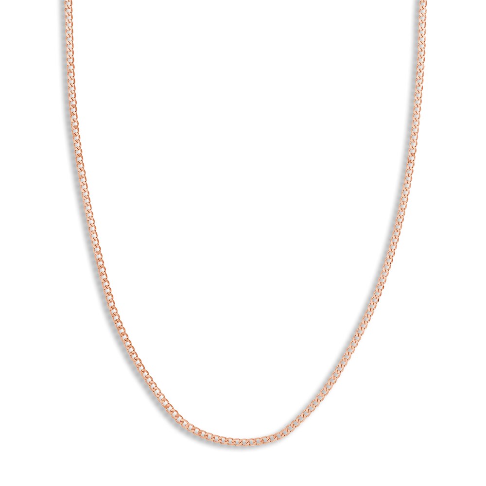 Men's Open Curb Necklace 14K Rose Gold 18" C7sGWFR5 Men's Open Curb Necklace 14K Rose Gold 18" C7sGWFR5