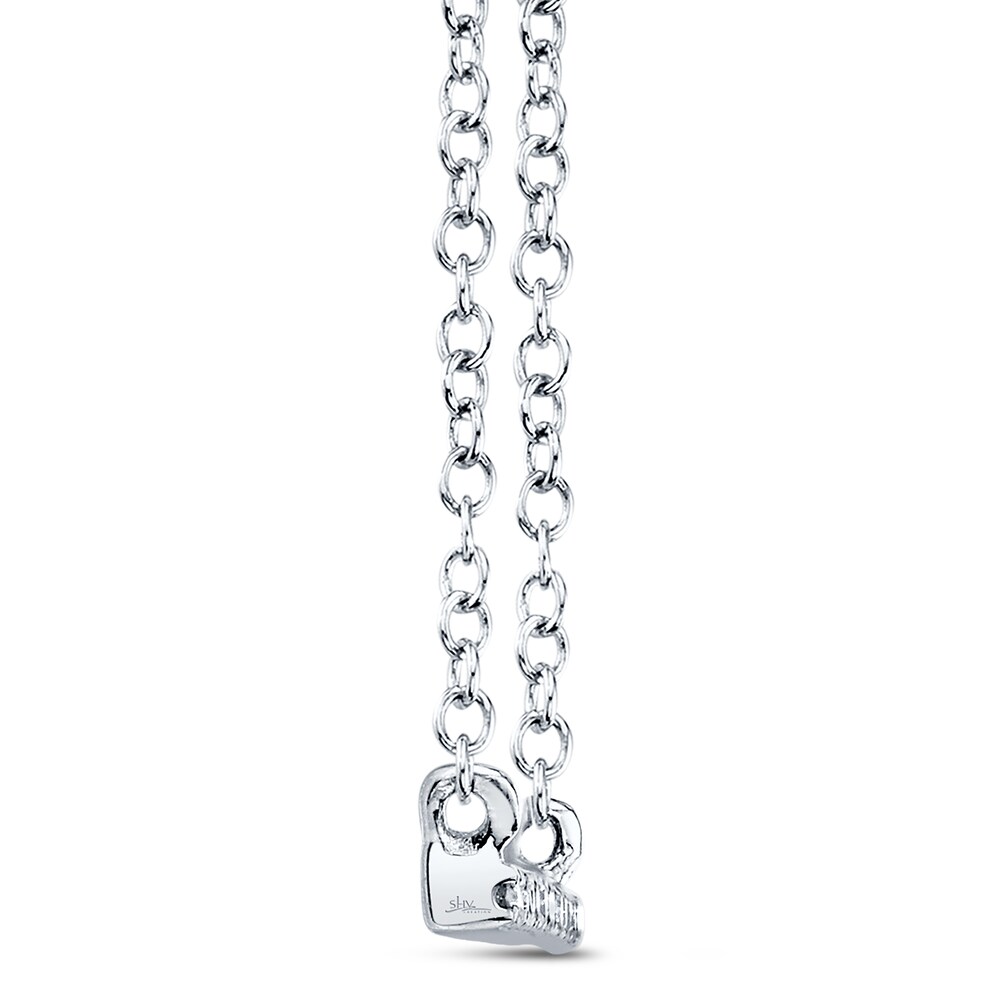 Shy Creation Bar Necklace 1/20 ct tw Diamonds 14K White Gold SC55001270 CRpow8SI Shy Creation Bar Necklace 1/20 ct tw Diamonds 14K White Gold SC55001270 CRpow8SI