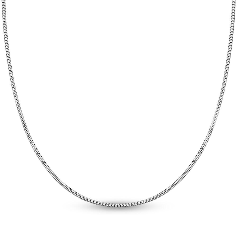 Snake Chain Necklace 14K White Gold 16" CcFKP4oo Snake Chain Necklace 14K White Gold 16" CcFKP4oo
