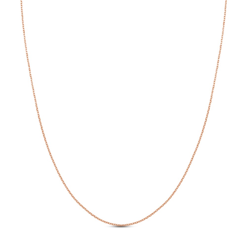 Diamond-Cut Cable Chain Necklace 14K Rose Gold 24" CrEbS2lv Diamond-Cut Cable Chain Necklace 14K Rose Gold 24" CrEbS2lv