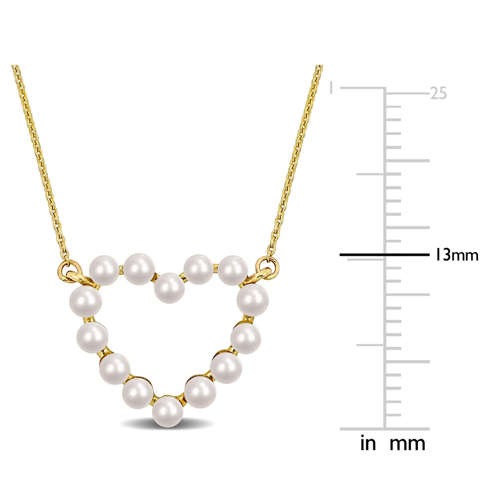 Cultured Freshwater Pearl Heart Pendant Necklace 14K Yellow Gold 17\" DUbtCuvV Cultured Freshwater Pearl Heart Pendant Necklace 14K Yellow Gold 17\" DUbtCuvV