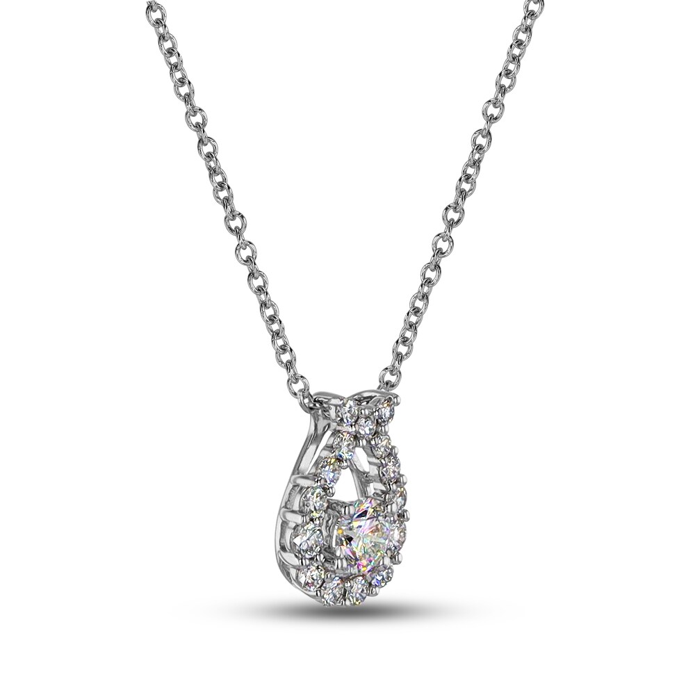 THE LEO First Light Diamond Necklace 1/2 ct tw Round 14K White Gold DW8RSF6v THE LEO First Light Diamond Necklace 1/2 ct tw Round 14K White Gold DW8RSF6v