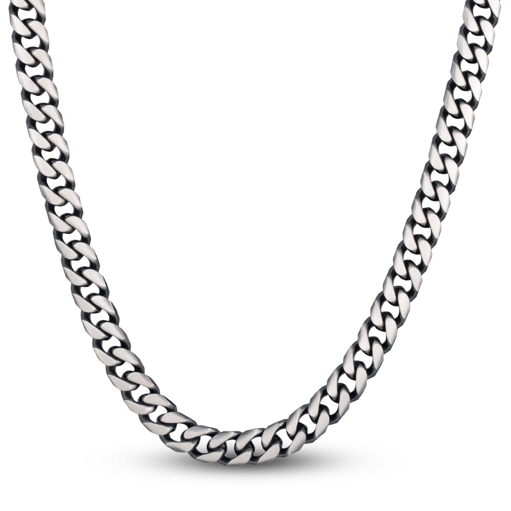 Miami Cuban Link Necklace Sterling Silver 24" 9mm Da7YE3NV Miami Cuban Link Necklace Sterling Silver 24" 9mm Da7YE3NV