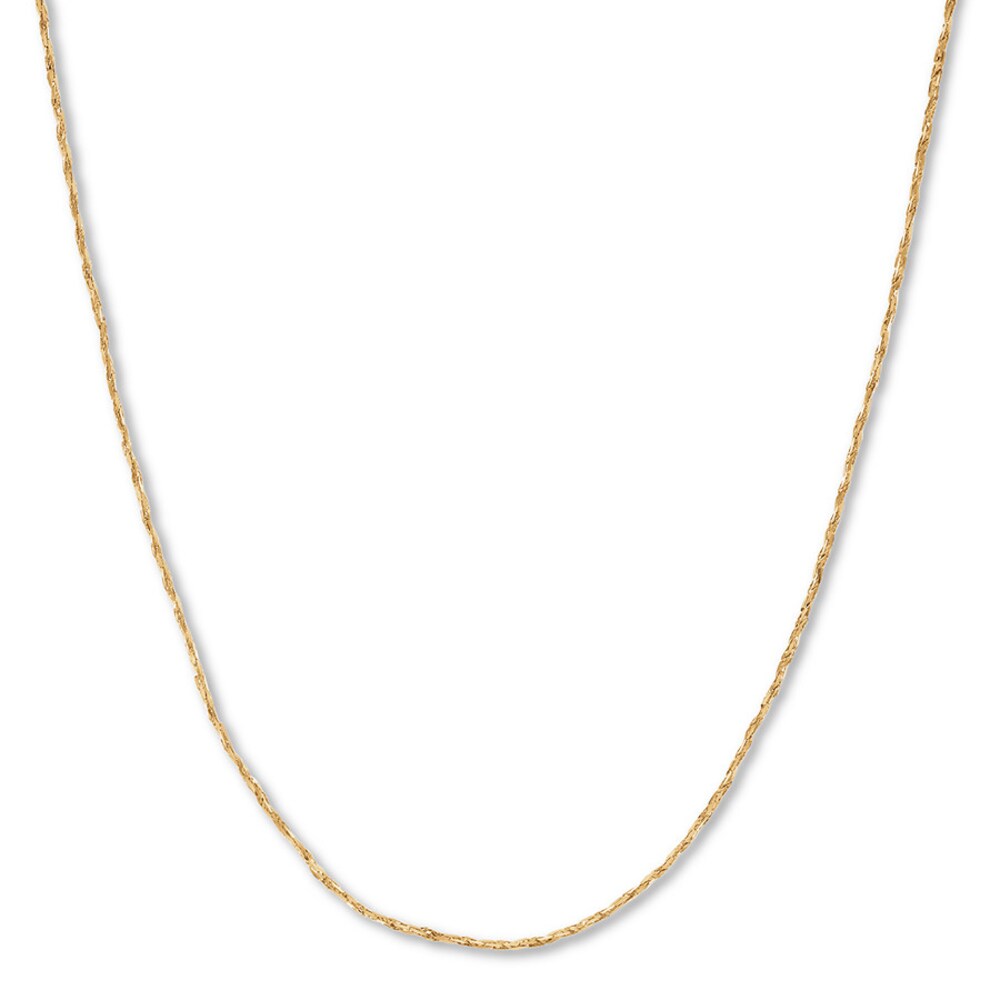Tornado Chain Necklace 14K Yellow Gold 24" Length DaeecKho Tornado Chain Necklace 14K Yellow Gold 24" Length DaeecKho