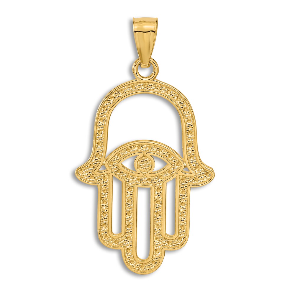 Milgrain Hamsa Pendant Necklace 14K Yellow Gold 18\" Do9mwKWj Milgrain Hamsa Pendant Necklace 14K Yellow Gold 18\" Do9mwKWj