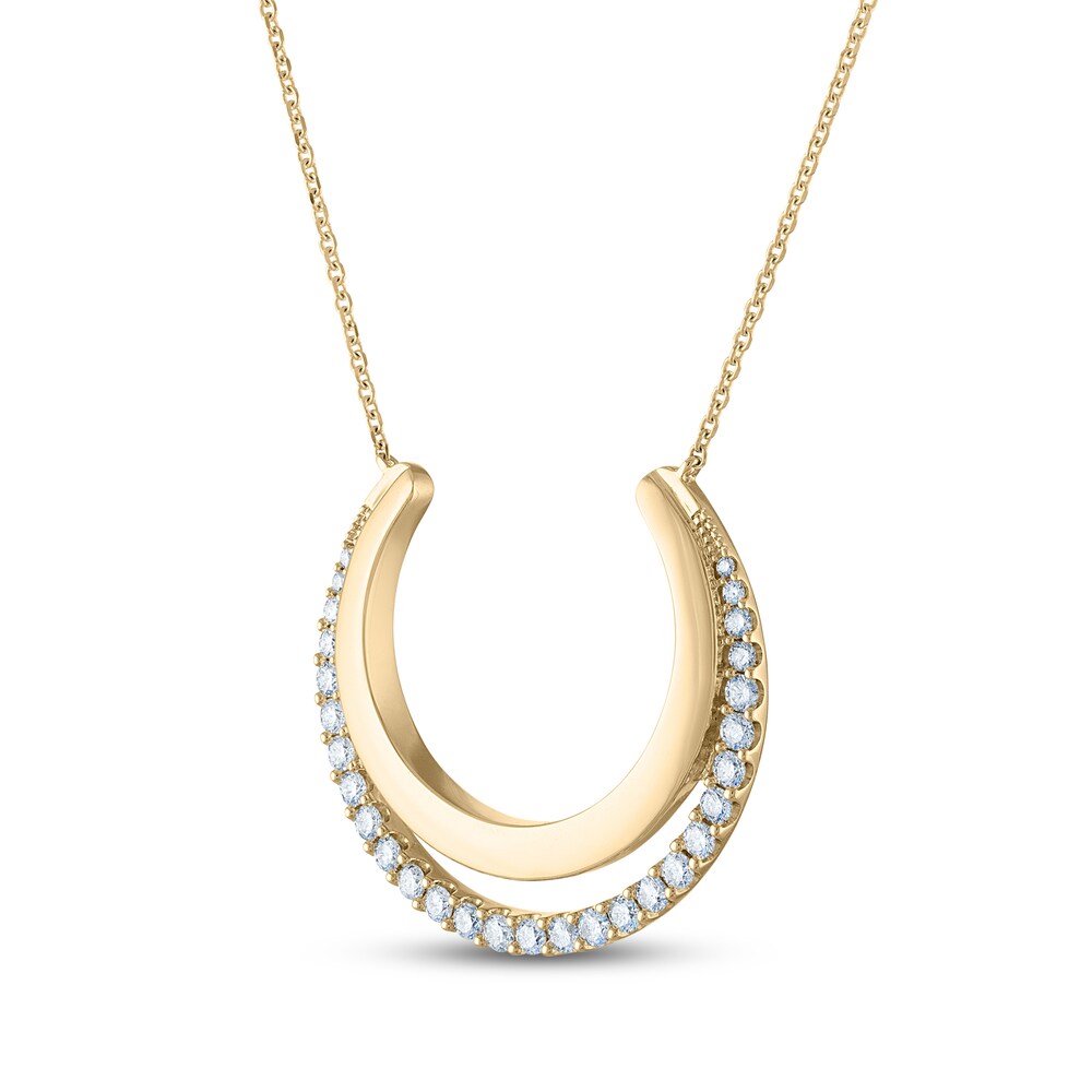 Diamond Necklace 3/8 ct tw Round 10K Yellow Gold DofRMvpX Diamond Necklace 3/8 ct tw Round 10K Yellow Gold DofRMvpX