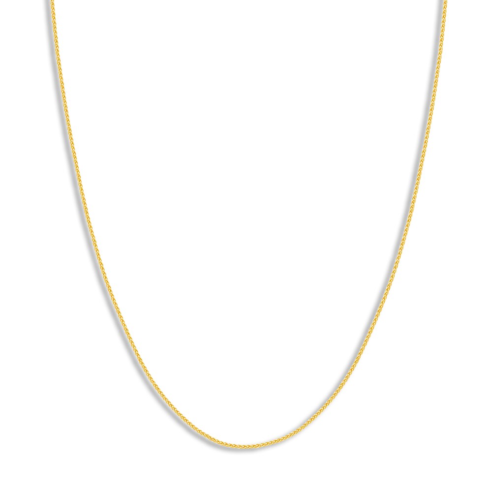 Round Wheat Chain Necklace 14K Yellow Gold 24" E7vmdwUN Round Wheat Chain Necklace 14K Yellow Gold 24" E7vmdwUN