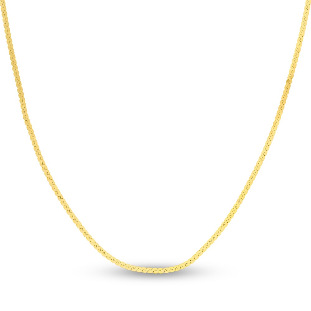 Serpentine Chain Necklace 14K Yellow Gold 18" E7ywTH6b Serpentine Chain Necklace 14K Yellow Gold 18" E7ywTH6b