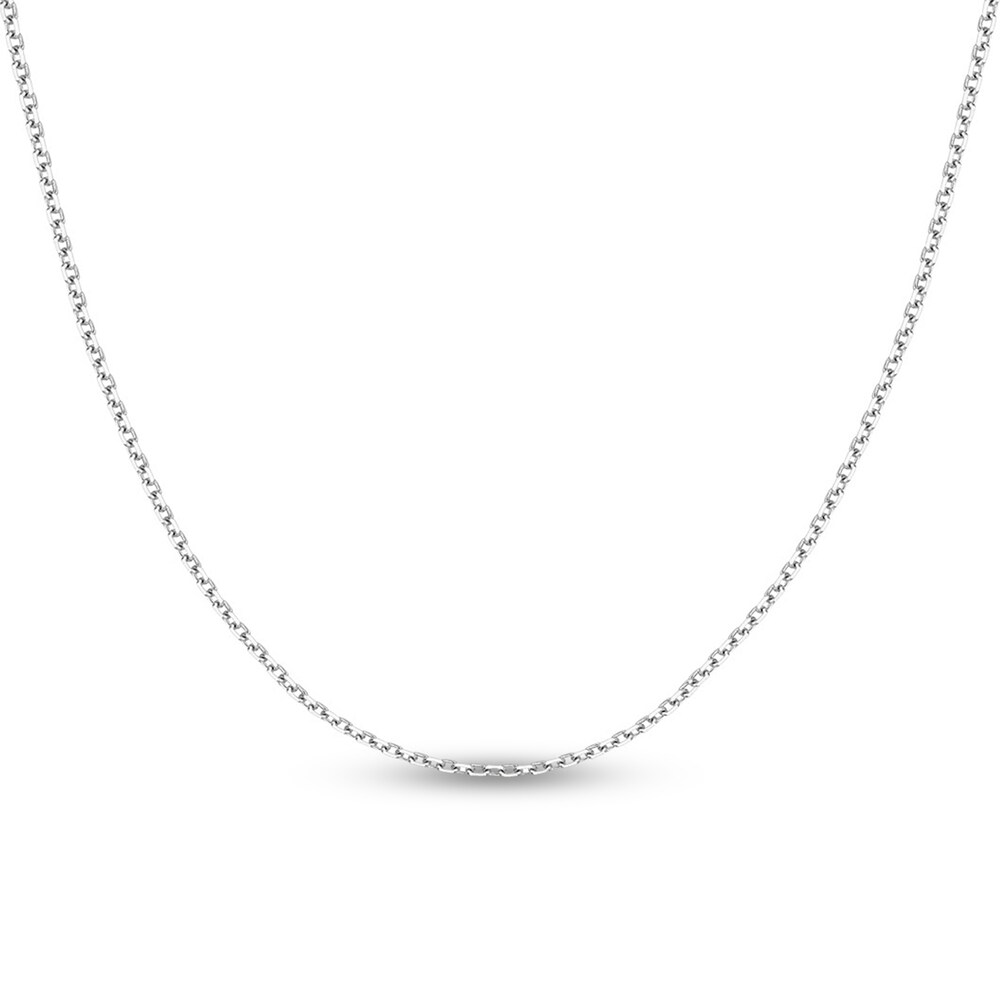 Diamond-Cut Cable Chain Necklace 14K White Gold 18" EaMxVOJl Diamond-Cut Cable Chain Necklace 14K White Gold 18" EaMxVOJl