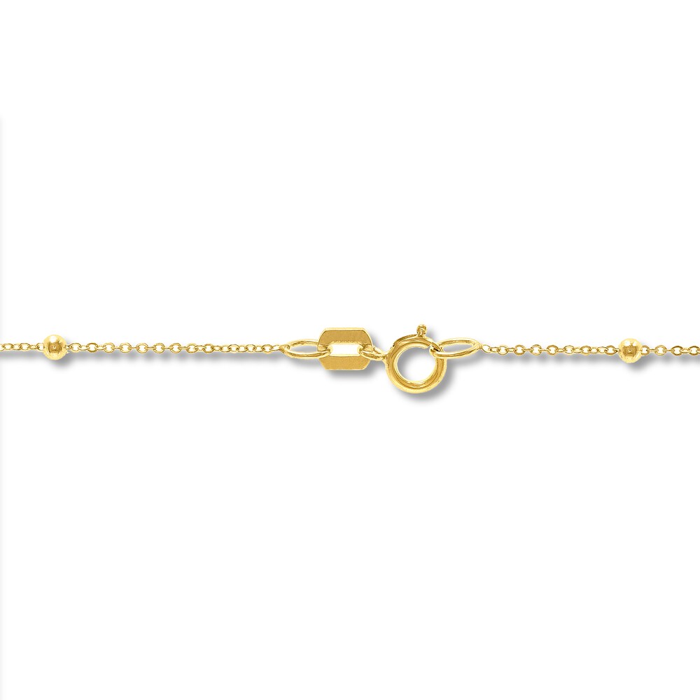 Beaded Chain Necklace 14K Yellow Gold 18\" EoZqf5dN Beaded Chain Necklace 14K Yellow Gold 18\" EoZqf5dN
