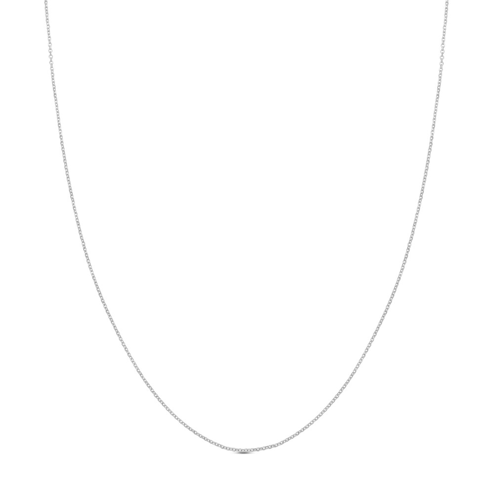 Diamond-Cut Cable Chain Necklace 14K White Gold 24" EwhnyA20 Diamond-Cut Cable Chain Necklace 14K White Gold 24" EwhnyA20