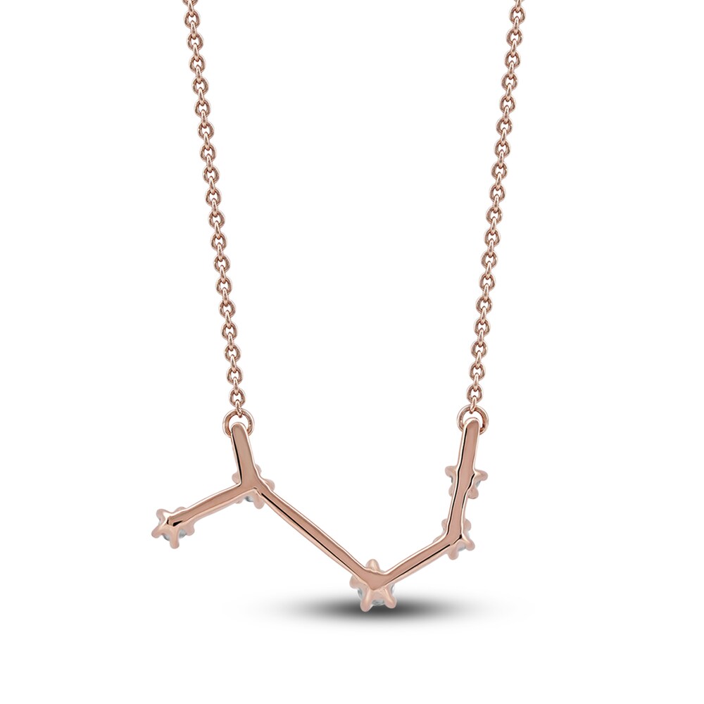 Diamond Aries Constellation Pendant Necklace 1/6 ct tw Round 14K Rose Gold F6Api2Eg Diamond Aries Constellation Pendant Necklace 1/6 ct tw Round 14K Rose Gold F6Api2Eg