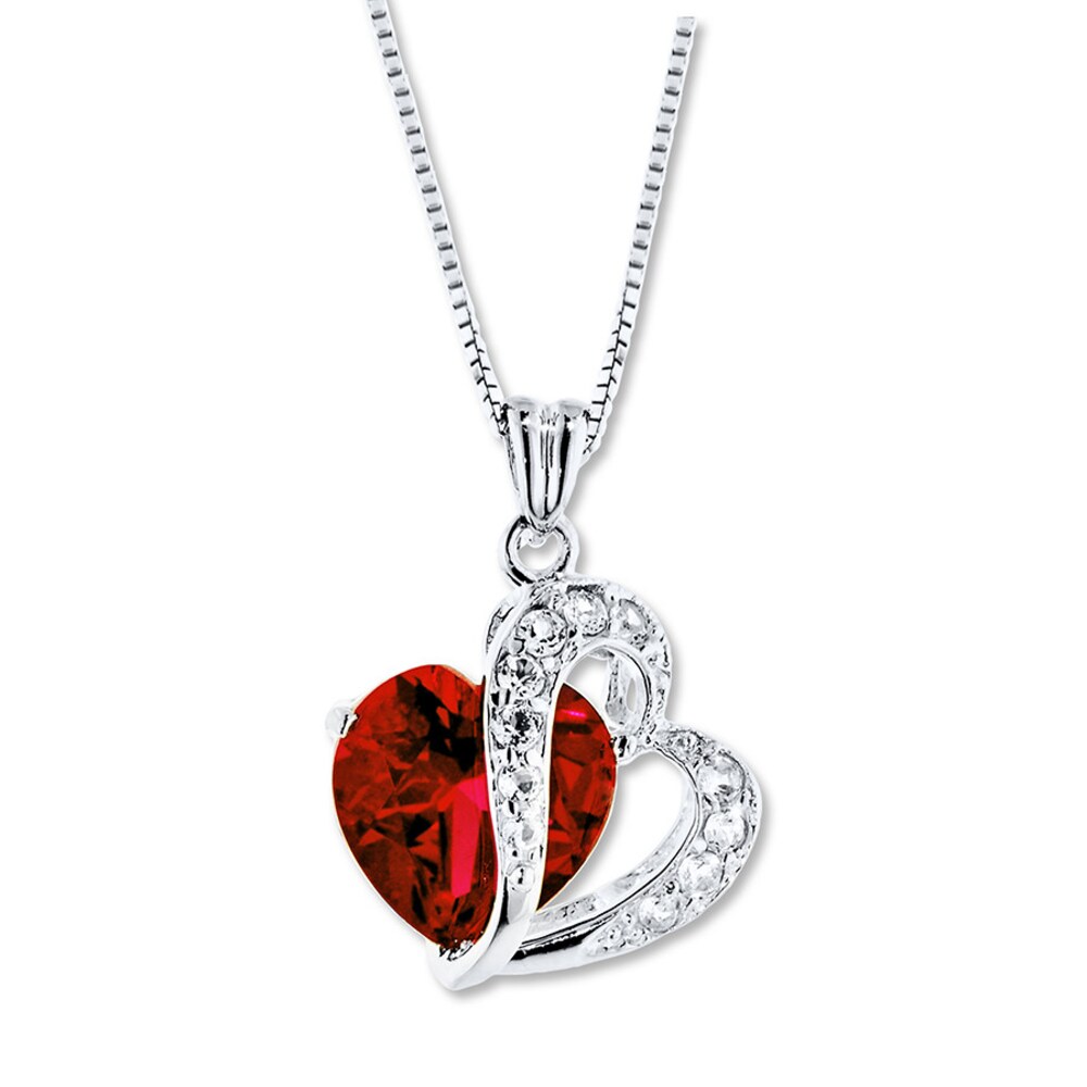 Lab-Created Ruby Necklace Lab-Created Sapphires Sterling Silver FCzIXGOv Lab-Created Ruby Necklace Lab-Created Sapphires Sterling Silver FCzIXGOv