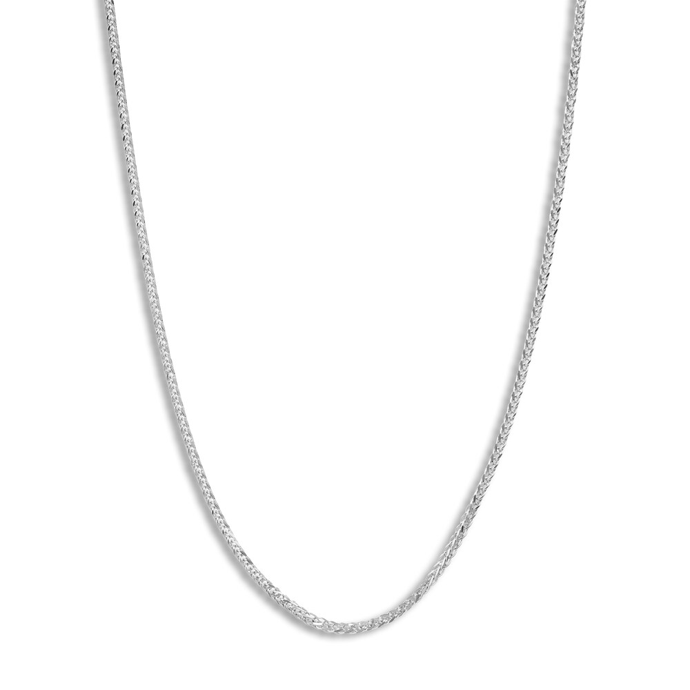 Square Wheat Chain Necklace 14K White Gold 16" FFGqUJEt Square Wheat Chain Necklace 14K White Gold 16" FFGqUJEt