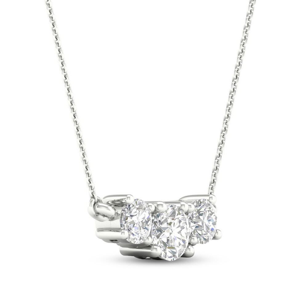 Three-Stone Diamond Necklace 1/2 ct tw Round 10K White Gold FGrYCj1C Three-Stone Diamond Necklace 1/2 ct tw Round 10K White Gold FGrYCj1C